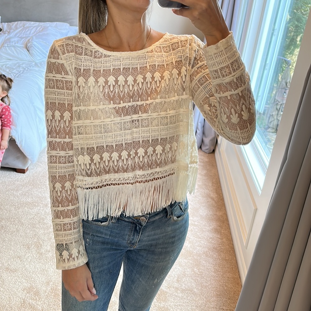 Like new - see through top
